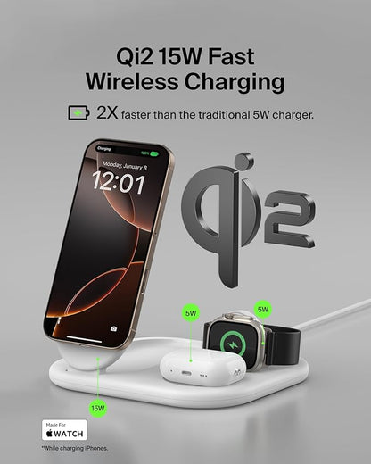 Belkin 3-in-1 MagSafe-Compatible iPhone Charger - Image 2