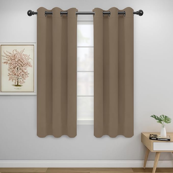 Easy-Going Blackout Curtains for Bedroom, Solid Thermal Insulated Grommet and by Easy-Going