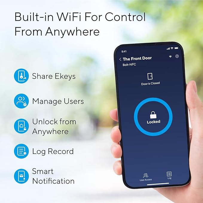 ULTRALOQ 2025 Upgrade Bolt NFC Smart Door Lock, Built-in WiFi Deadbolt 6-in-1 - Image 4