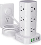 Power Strip Tower with Multiple Outlets, Flat Plug Surge Protector Tower by Unknown