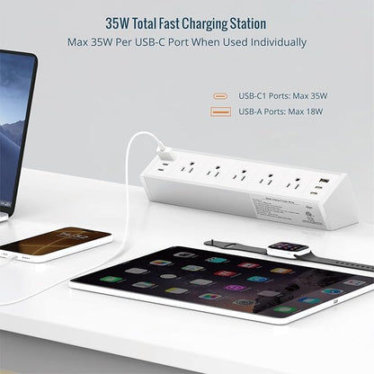 Tecmojo Desk Clamp Power Strip 5 Outlet - Image 3