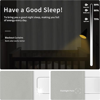 Easy-Going Blackout Curtains for Bedroom, Solid Thermal Insulated Grommet and - Image 2