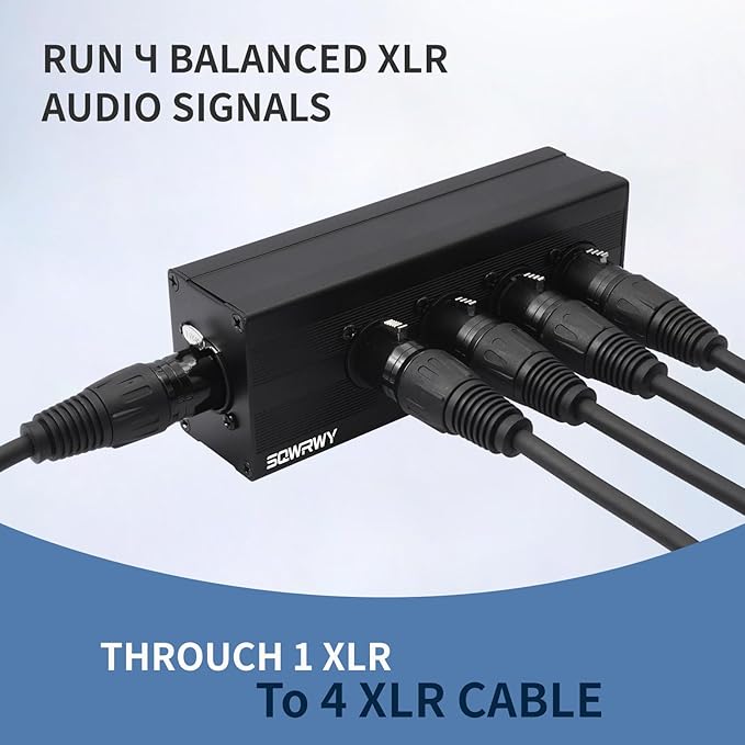 SQWRWY XLR 1 Female to 4 Male Passive Splitter | 4-Channel Galvanic Distribution - Image 6