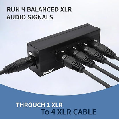 SQWRWY XLR 1 Female to 4 Male Passive Splitter | 4-Channel Galvanic Distribution - Image 6