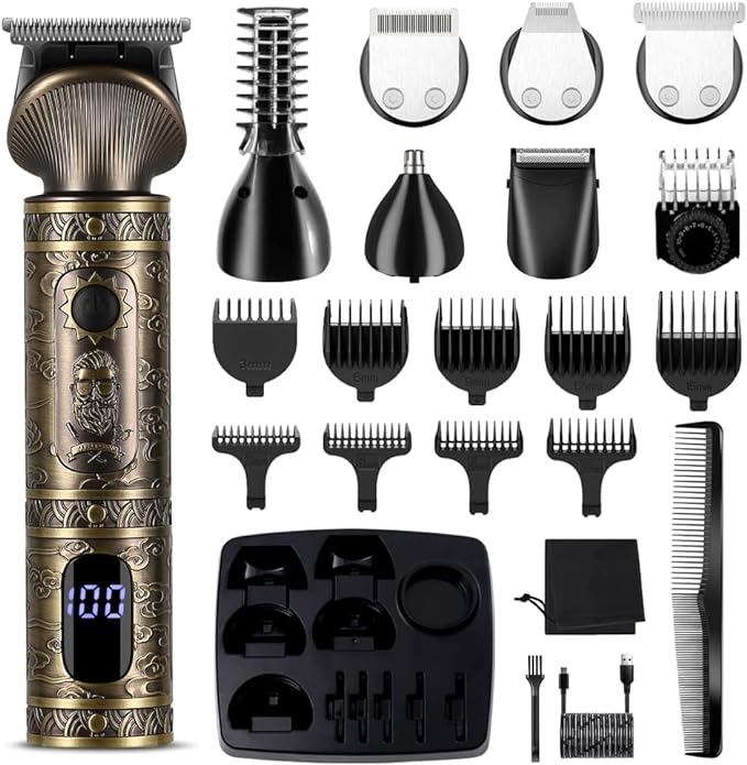 Scttomon Beard Trimmer Kit Professional Hair Clipper Zero Gapped T-Blade by Scttomon
