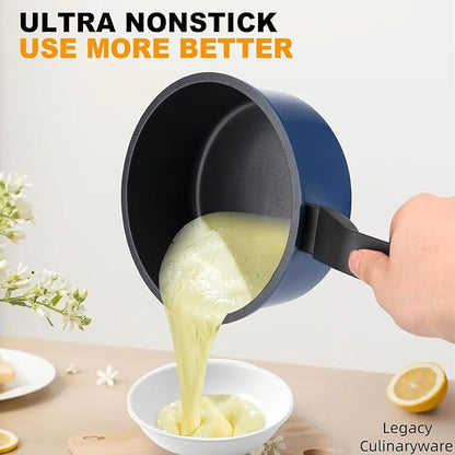 Nonstick Sauce Pan with Lid, 2QT small pot, PFOA Free, Kitchen Pots Induction - Image 3
