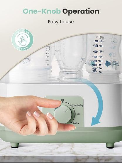 Grownsy Adjustable 4 in 1 Large Bottle Sterilizer and Dryer, 8 Bottles Capacity - Image 4