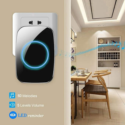 Wireless Doorbell, Waterproof Door Bell Kit, Distinguish Front and Rear Doors - Image 3