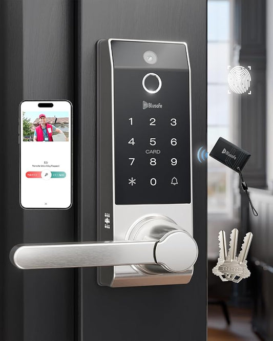 Smart Lock Doorbell Fingerprint Smart Door Lock Deadbolt by Blusafe
