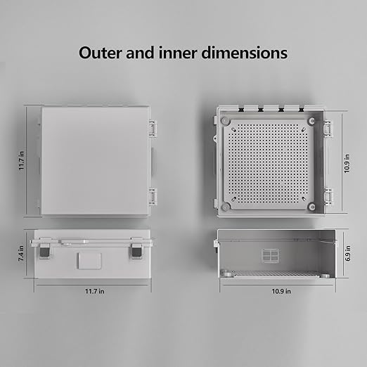ABS Electrical Junction Box, Ventilated Design, Cable Grommets, IP65 Waterproof - Image 7