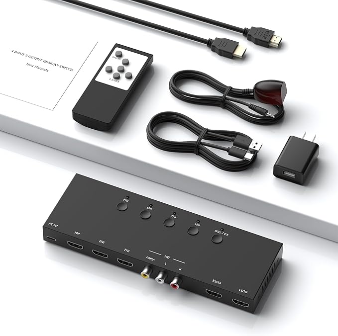 Y.D.F to 2 HDMI Converter Switcher Splitter Support 4:3/16:9 Switching - Image 6