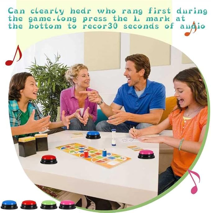 10 Pcs Recordable Answer Buzzers Button Answer Buzzers Game Show Buzzer - Image 3