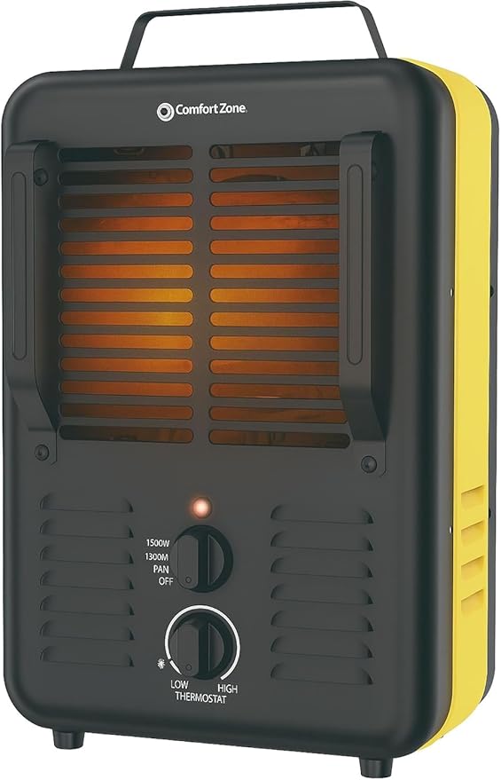Comfort Zone 1, 500-Watt Milkhouse Style Electric Portable Utility Heater by ComfortZone