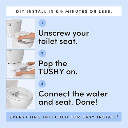 TUSHY Fresh Cool Water Bidet: Ultra Slim Toilet Seat Attachment Easy DIY - Image 5