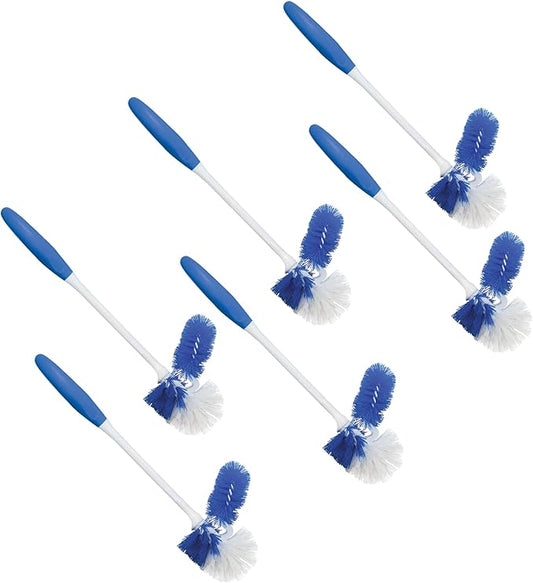 LOLA Classic Toilet Brush w/Under-The-Rim Scrubber, 6 Pack, Deep Cleans The by LolaProducts