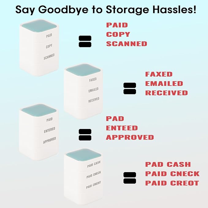 3-in-1 Office Paid/Entered/Approved Stamps - Image 4