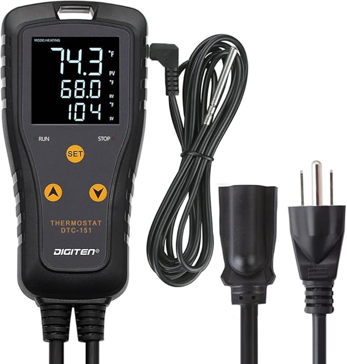 Digital Temperature Controller Simple Stage Thermostat Outlet Heating & Cooling by SENSTREE