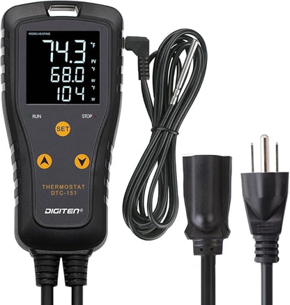 Digital Temperature Controller Simple Stage Thermostat Outlet Heating & Cooling by SENSTREE
