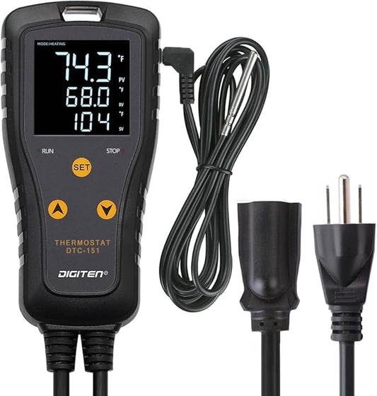 Digital Temperature Controller Simple Stage Thermostat Outlet Heating & Cooling by SENSTREE
