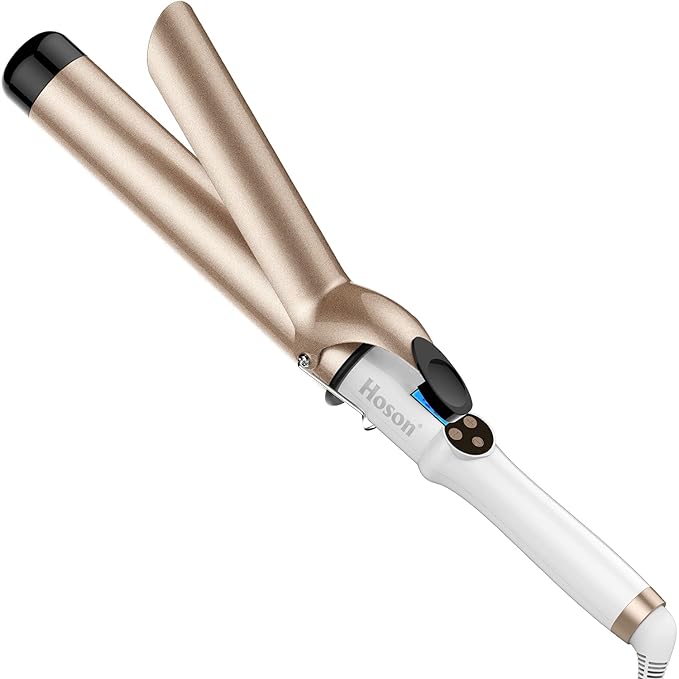 Hoson 1 1/2 Inch Curling Iron Large Barrel, 1.5 Inch Long Barrel Curling Wand by Hoson