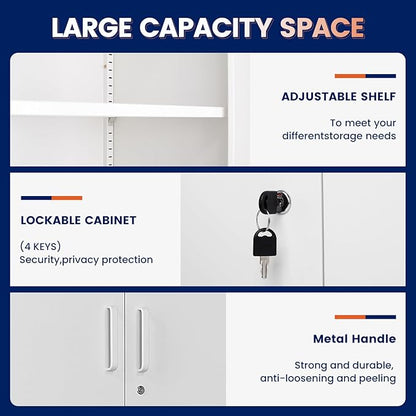 Yizosh Metal Storage Locking Cabinet - Image 5