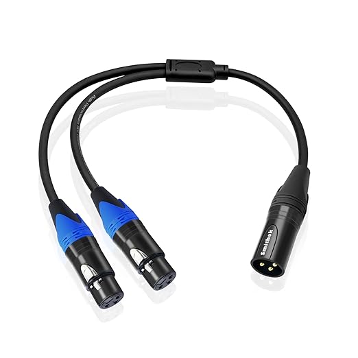 Smithok XLR Splitter Cable, Dual Female to Male Y Cable, Balanced Microphone by Smithok