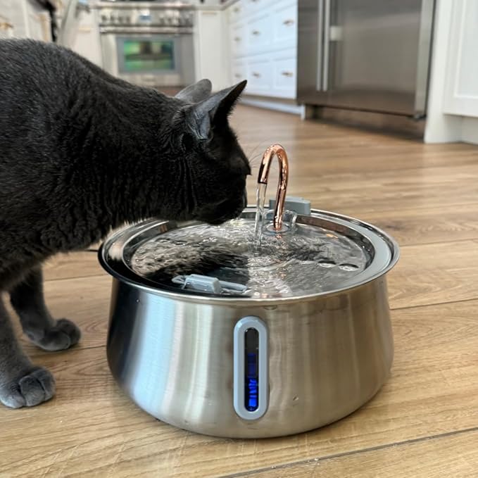 Stainless Steel Cat Water Fountain Automatic Drinking Fountain, Quiet - Image 9