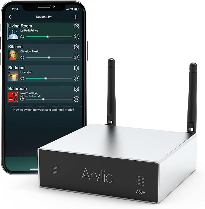 Arylic Up2stream A50+ WiFi &Bluetooth Amplifier by Arylic