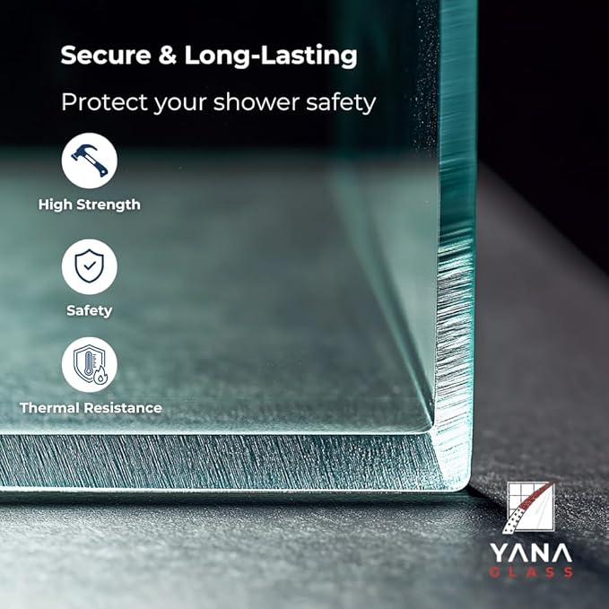 Custom Cut to Size 3/8" Shower Glass Panel - Image 5