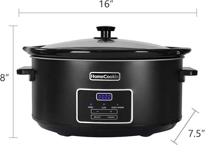 HOMECOOKIN 7 Quart Programmable Slow Cooker, Kitchen Appliances, Perfect - Image 2