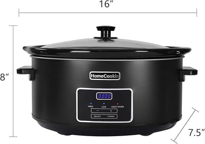 HOMECOOKIN 7 Quart Programmable Slow Cooker, Kitchen Appliances, Perfect - Image 2