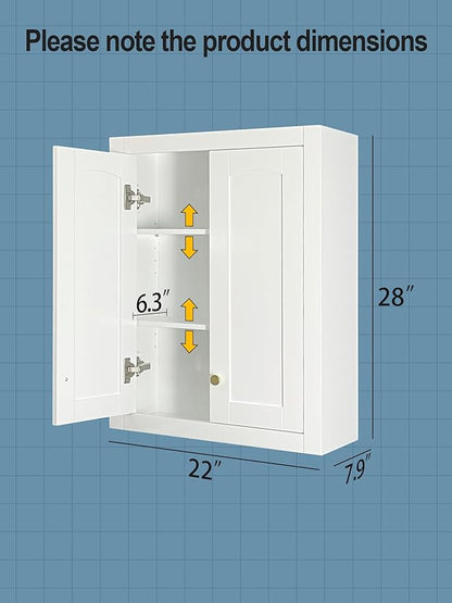 Wall Mount Cabinets Bathroom Wall Cabinet Buffering Hinge, Can Hold Toilet - Image 2