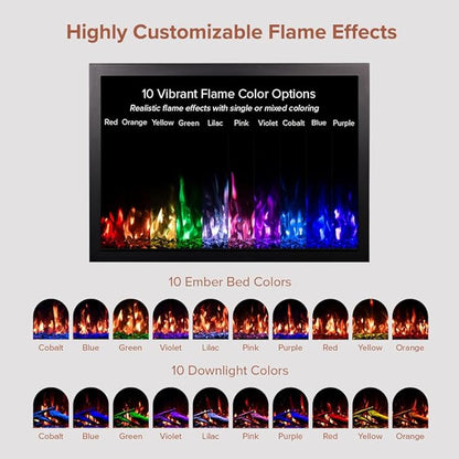 Modern Ember Highmark Traditional 44 Inch Built-in Smart Electric Fireplace - Image 4