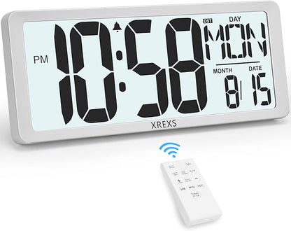 XREXS Digital Wall Clock with Backlight, 14.17 Inch Large Wall Clock with by XREXS
