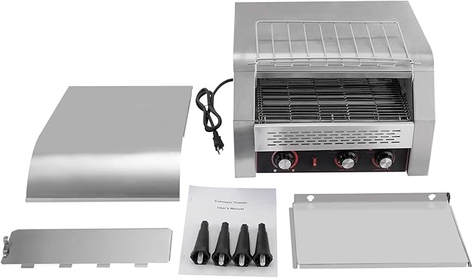 Commercial Conveyor Toaster-450 Slices/H, 2600W Stainless Steel Toasters - Image 5