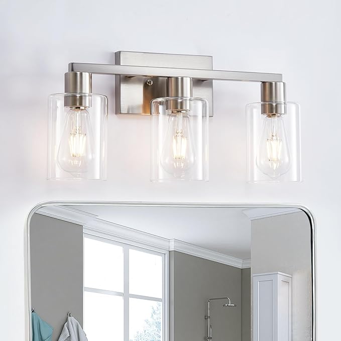 SOPEAS 3-Light Vanity Lights, Brushed Nickel Vanity Light, - Image 5
