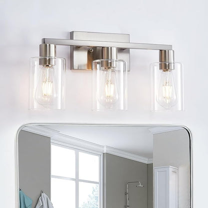 SOPEAS 3-Light Vanity Lights, Brushed Nickel Vanity Light, - Image 5