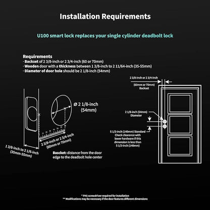 Aqara Smart Lock U100, Fingerprint Keyless Entry Door Lock - Image 6