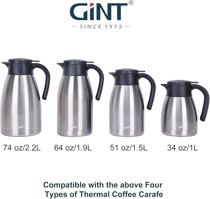 GiNT Stainless Steel Thermal Coffee Carafe Lid - Image 2