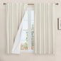 LAMIT Natural 100% Blackout Linen Curtains, 54 Inches Linen Textured Thermal by LAMIT