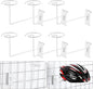 Blulu 6 Pcs Hat Displayer for Gridwall, Metal Hat Helmet Rack Retail Store by Blulu