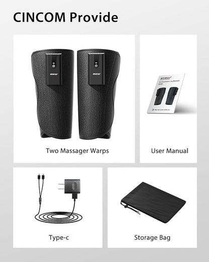 CINCOM Leg Massager with Heat and Air Compression, Cordless Calf Massager - Image 8