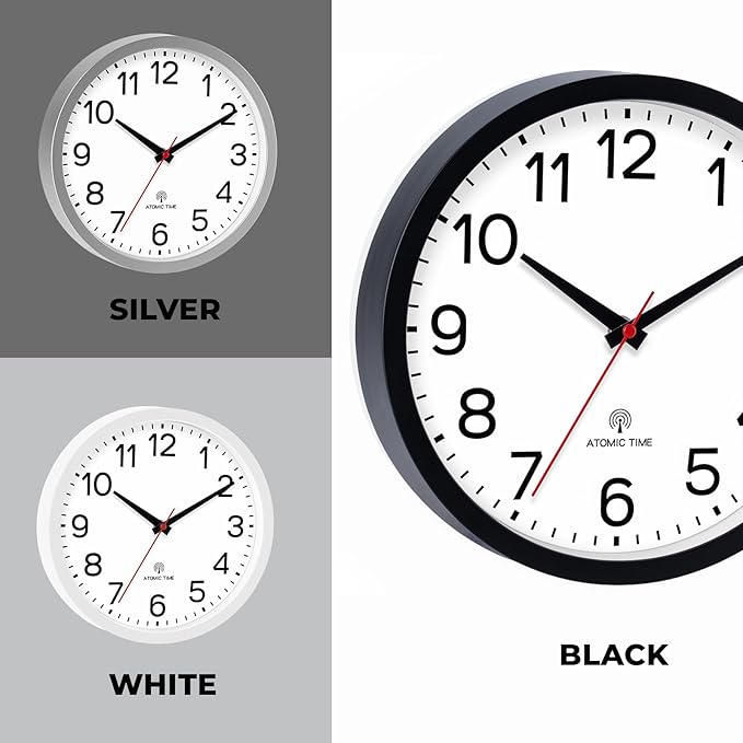 AKCISOT Atomic 10 Inch Wall Clock Analog Clocks - Image 3