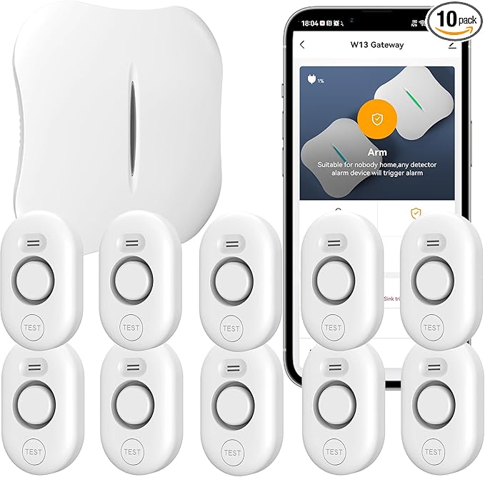 WiFi Water Leak Detector for Home by METAK