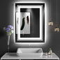 Snowdool 31x23 LED Bathroom Mirror with Front and Backlight, Dimmable Lighted Bathroom Vanity Mirror with Anti-Fog, Memory Function,Tempered Glass(Horizontal/Vertical) | Front and Backlit, Dimmable, Anti-Fog, Tempered Glass