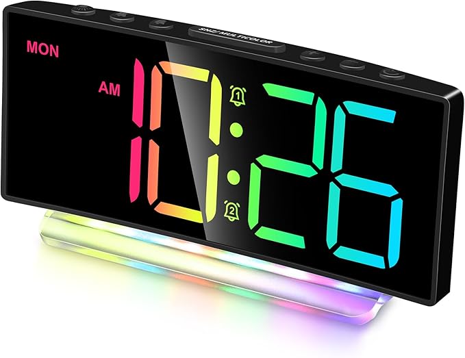 Cadmos Extra Loud Alarm Clock for Heavy Sleepers Adults, Rainbow Clock for by Cadmos