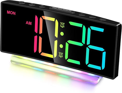 Cadmos Extra Loud Alarm Clock for Heavy Sleepers Adults, Rainbow Clock for by Cadmos