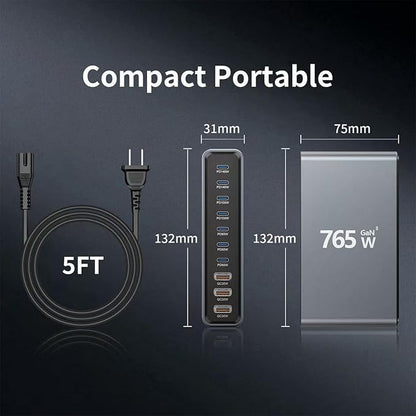 765W 10-Port GaN 3 Desktop Charging Station - Image 2