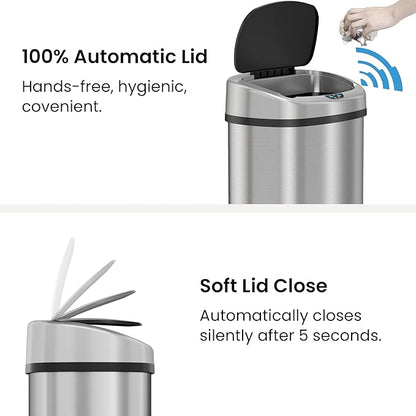 iTouchless 91 Liter / 24 Gallon Sensor 2.0 Kitchen Trash Can - Image 3