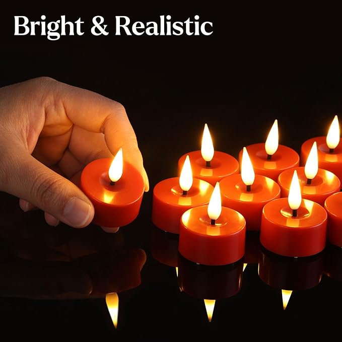 Eywamage Red Flameless Tealights - Image 3